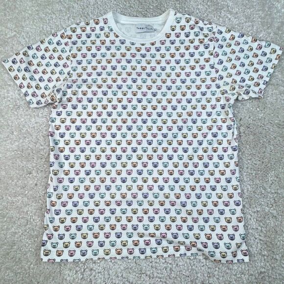 Teddy Fresh Rainbow Pastel Bear Monogram T-Shirt - Picture 1 of 8